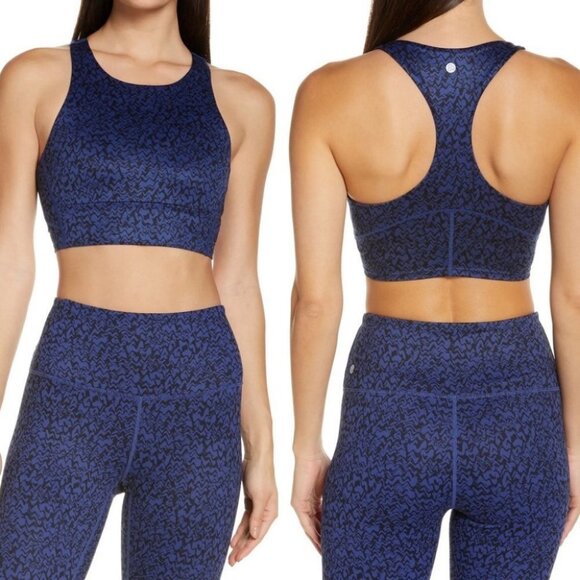 NEW Zella Live In Racerback Sports Bra Blue Twilight Size Small‎ Nordstrom Top S - Picture 1 of 14
